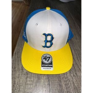 Boston Red Sox 47 Brand JetBlue Hat Marathon Blue Yellow NWT Snapback